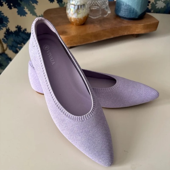 Vivaia Pointed-Toe Ballet Flats (Aria 5°) in Lavender size 39.5 or US 8.5 - Picture 11 of 12